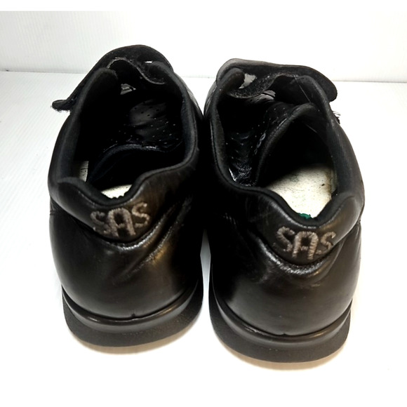 SAS BLACK LEATHER 2STRAP TRIPAD COMFORT LADIES 10 W SHOES - Picture 3 of 7